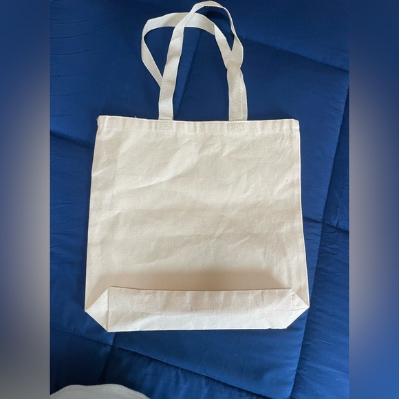 New Natural Cotton Shopping Tote Bag GOOD VIBES Mr Rodger’s Colorful - Picture 7 of 8